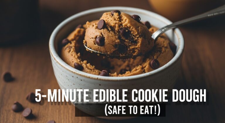 The Best 5-Minute Edible Cookie Dough for One (Midnight Snack!)