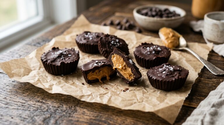 Lazy 3-Ingredient Homemade Peanut Butter Cups (No-Bake)